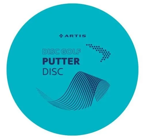 Frisbee Artis Disc Golf Putter, rekreačný, tvar je kruh, tyrkysová farba
