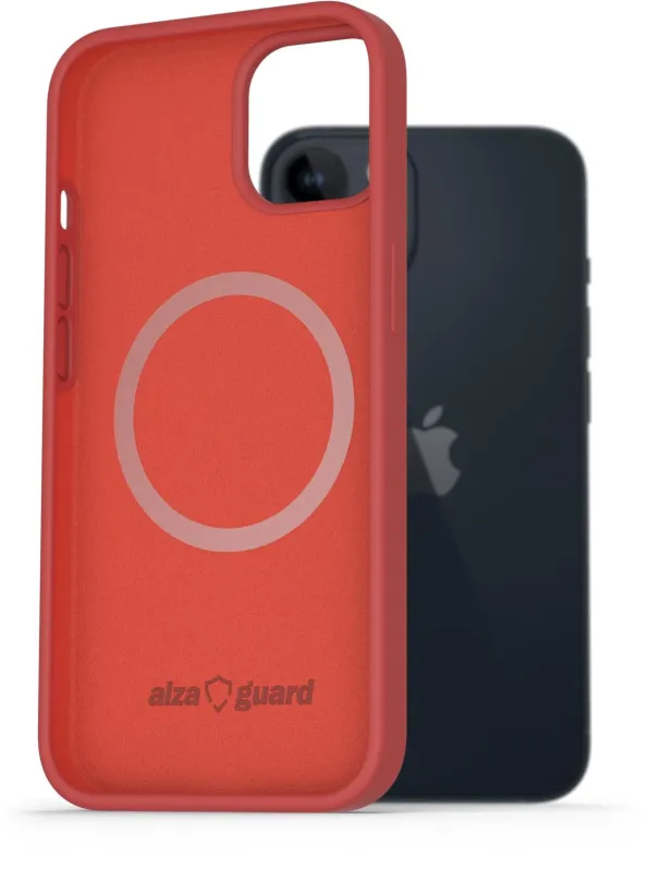 Kryt na mobil AlzaGuard Magnetic Silicone Case pre iPhone 14 červené