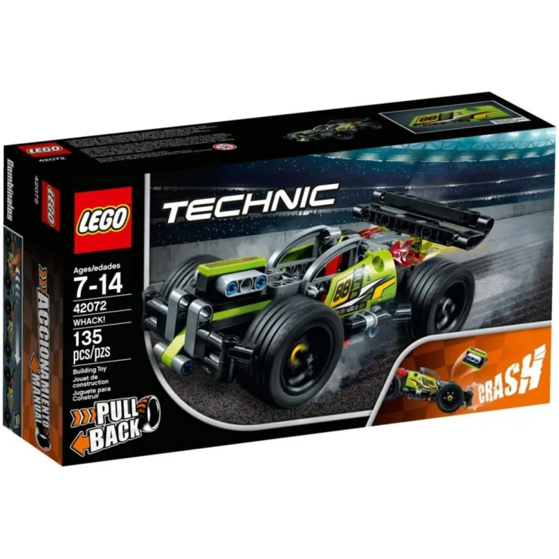Stavebnica LEGO Technic 42072 Zelený pretekár, 135 dielikov, odporúčaný vek 7-14 rokov