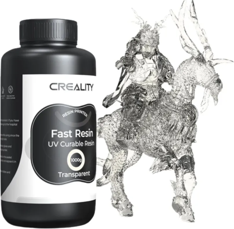 UV resin Creality Quick resin clear color 1KG black plastic bottle, čierna farba, hmotnosť