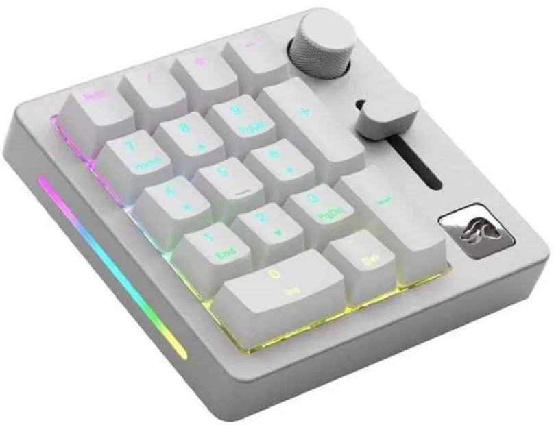 Numerická klávesnica Glorious GMMK Wireless Numpad - Fox Switches, grey/white