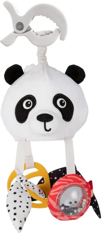 Hračka na kočík Canpol babies Senzorická závesná cestovná hračka Panda s klipom BabiesBoo
