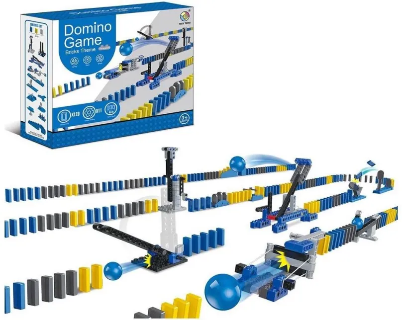 Domino MaDe Domino dráha 30 x 8 x 26 cm, pre 1 hráča, ľahká obtiažnosť, vhodné od 3 rokov