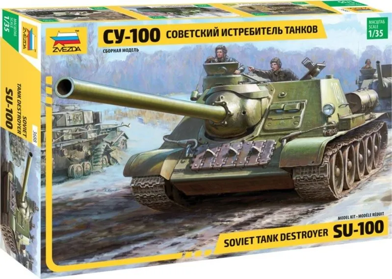 Model tanku Model Kit tank 3688 - Soviet SPGun SU-100 (new molds)