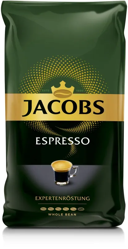 Káva Jacobs Espresso, zrnková káva, 1000g, zrnková, zmes kávových odrôd, pôvod