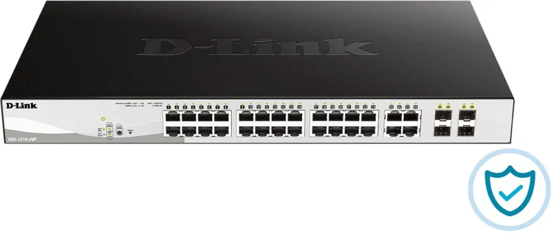 Switch D-Link DGS-1210-28P, do čajky, 24x RJ-45, 4x SFP, 24x 10/100/1000Base-T, L2, l3 (sm