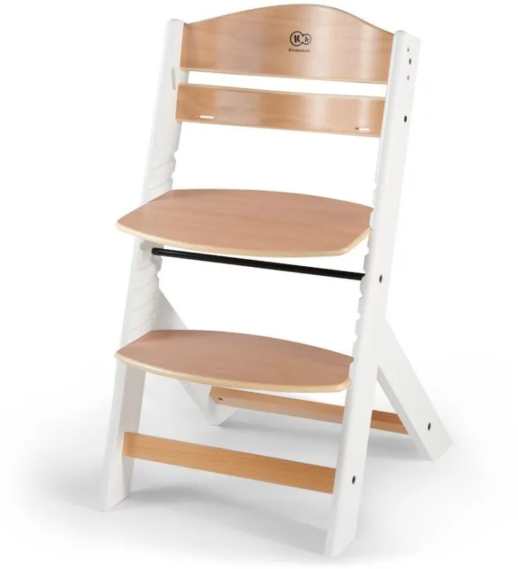 Jedálenská stolička Kinderkraft Enock White wooden