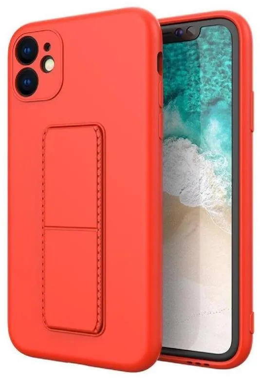 Kryt na mobil Kickstand silikónový kryt na Samsung Galaxy M31s, červený