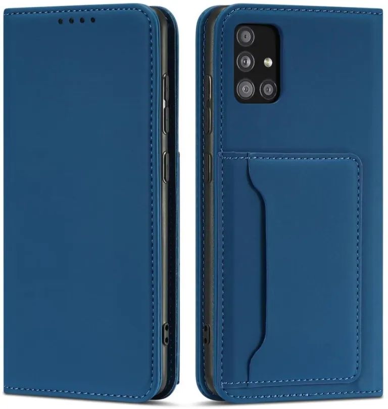 Puzdro na mobil Magnet Card knižkové kožené puzdro na Xiaomi Redmi Note 11 Pro 4G/5G, modré