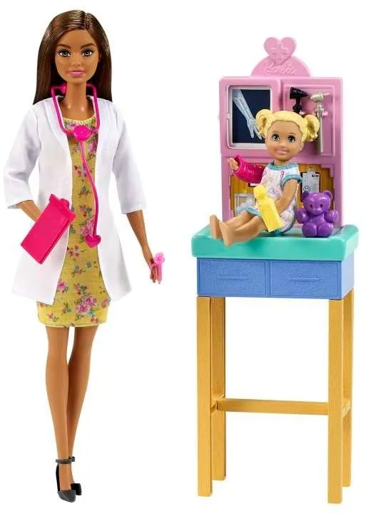 Barbie Povolanie herný set Detská doktorka brunetka, Mattel GTN52