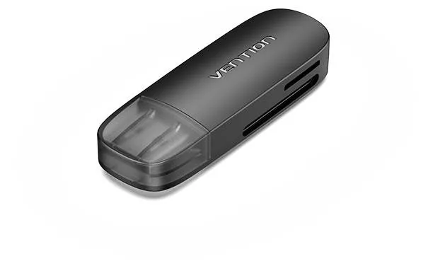 Čítačka kariet Vention 2-in-1 USB 3.0 A Card Reader (SD+TF) Black Single Drive Letter