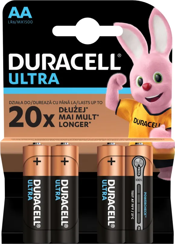 Jednorazová batéria Duracell Ultra alkalická batéria 4 ks (AA)