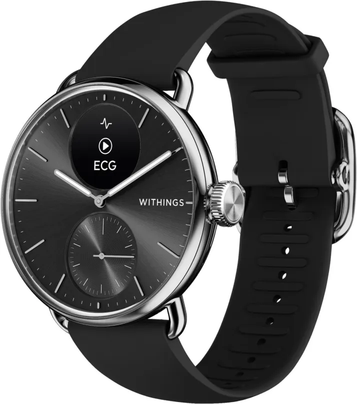Chytré hodinky Withings Scanwatch 2 38mm - Black, pre mužov aj ženy, OLED displej, meranie
