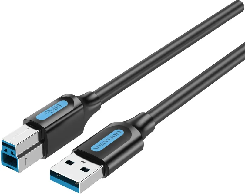 Dátový kábel Vention USB 3.0 Male to USB-B Male Printer Cable 0.5M Black PVC Type