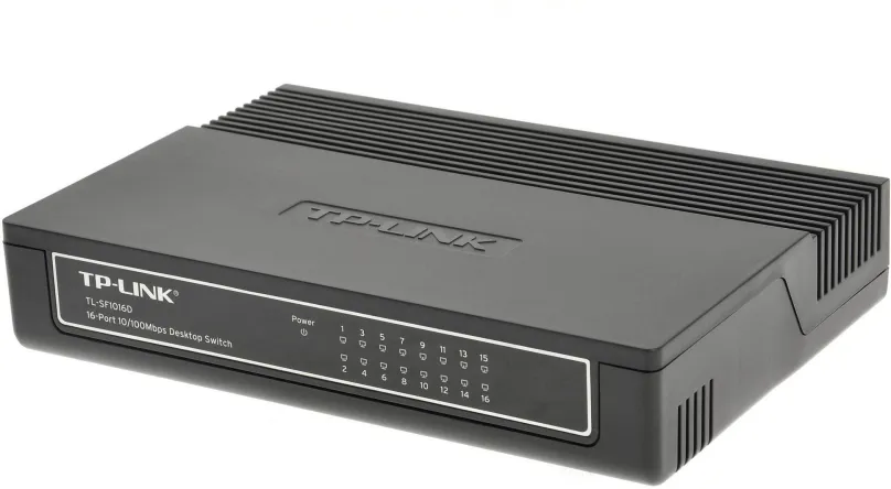 Switch TP-Link TL-SF1016D, desktop, 16x RJ-45, prenosová rýchlosť LAN portov 100 Mbit, roz