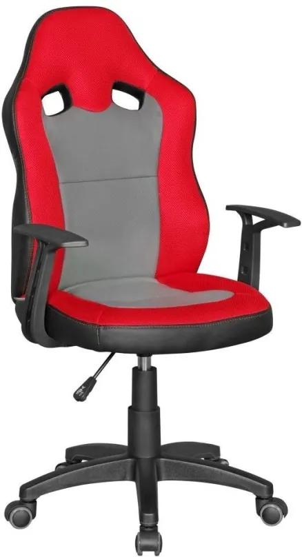 Detská stolička k písaciemu stolu BRÜXXI Speedy, syntetická koža, červená