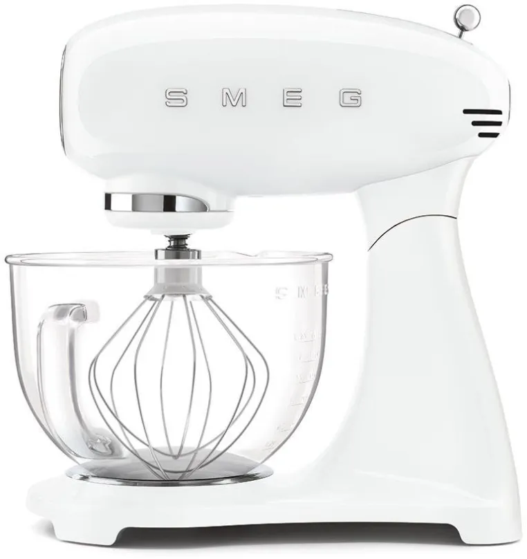 Kuchynský robot SMEG 50's Retro Style 4,8 l biely, so sklenenou miskou