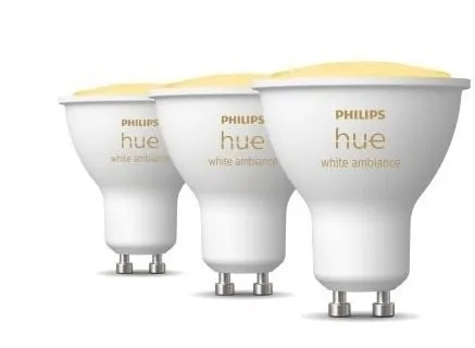 LED žiarovka Philips Hue White Ambiance 4.3W 350 GU10 3ks