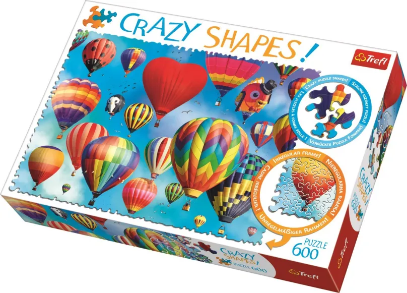 Puzzle Trefl Crazy Shapes puzzle Farebné balóny 600 dielikov