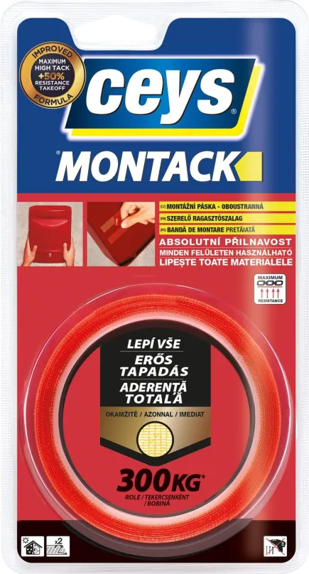 Lepiaca páska CEYS Montack lepí všetko okamžite - páska 2,5 mx 19 mm