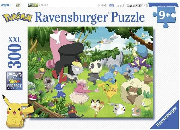 Puzzle Ravensburger puzzle 132454 Rozvádzanie Pokémoni 300 dielikov