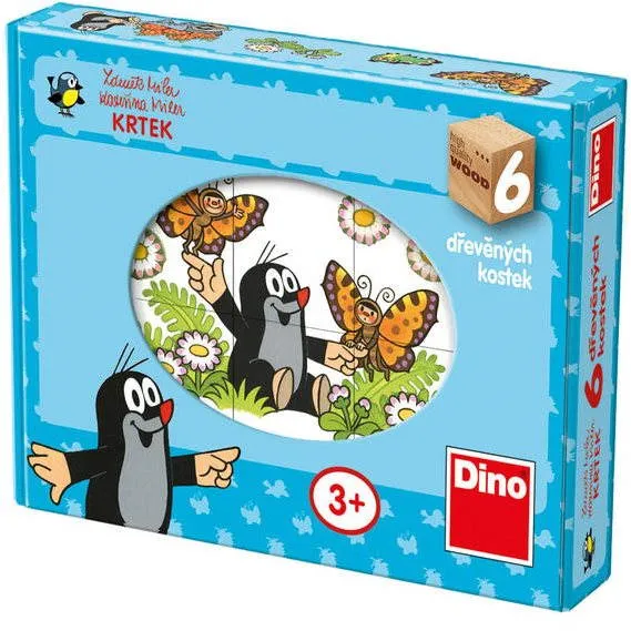 Puzzle Dino Drevené puzzle - Krtko