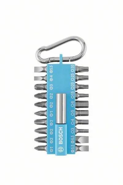 Súprava bitov Bosch Súprava skrutkovacích bitov s karabínou (svetlo modrá), 21 ks 2.607.002.822