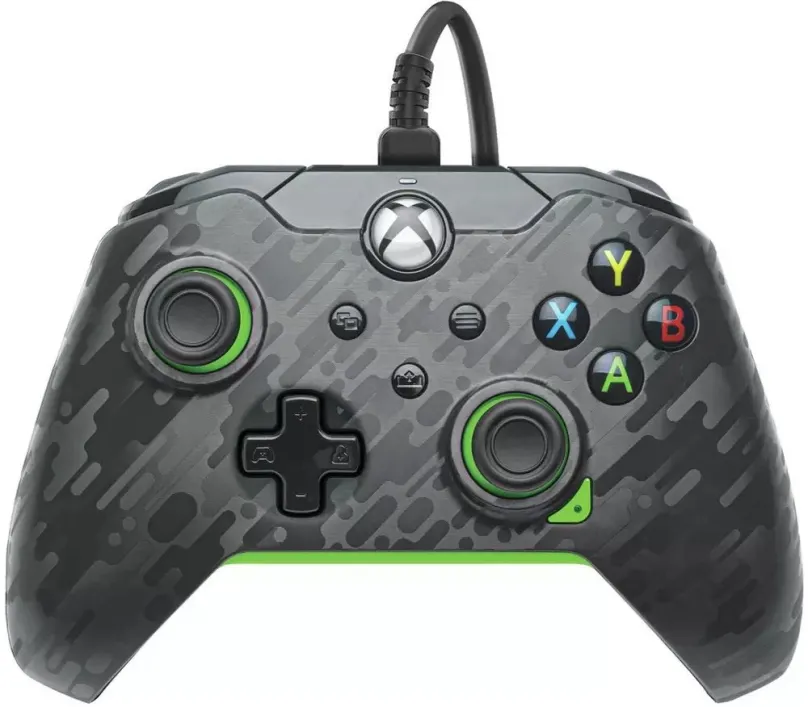 Gamepad PDP Wired Controller - Neon Carbon - Xbox, pre PC, Xbox Series X|S a Xbox One, kab