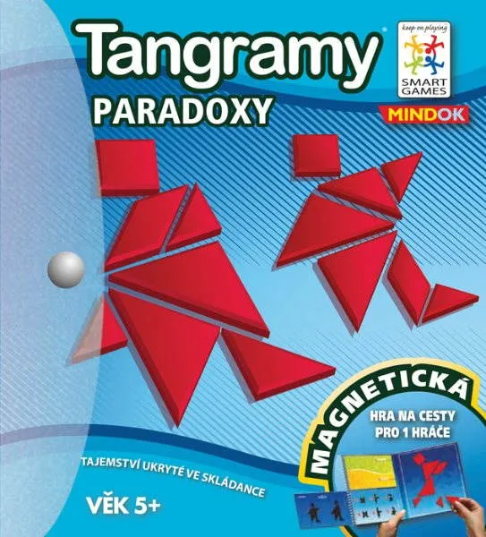 Hlavolam Tangramy: Paradoxy, tangram, materiál plast, ľahká obtiažnosť, vhodné od 5 rokov