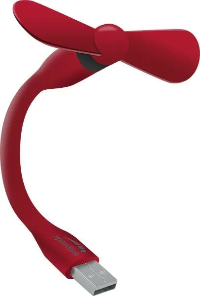 USB ventilátor Speedlink AERO MINI USB Fan, red-black, priemer lopatiek 9 cm, nastaviteľný