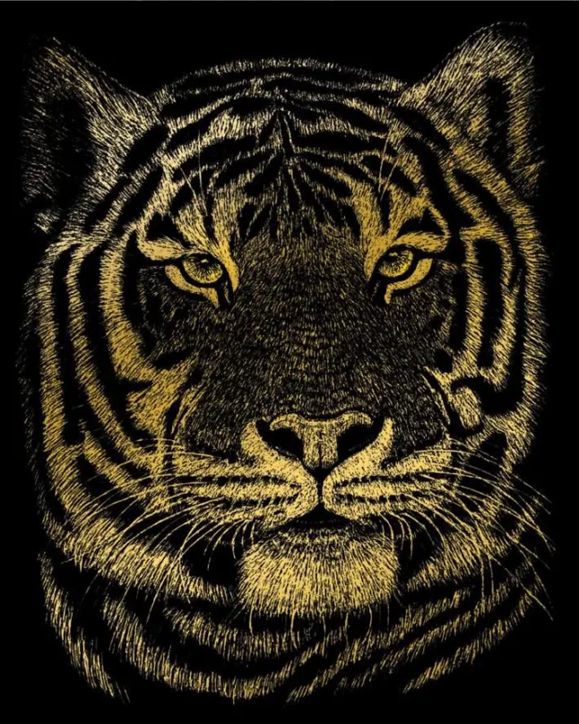 ROYAL & LANGNICKEL Zlatý škrabací obrázok Tiger