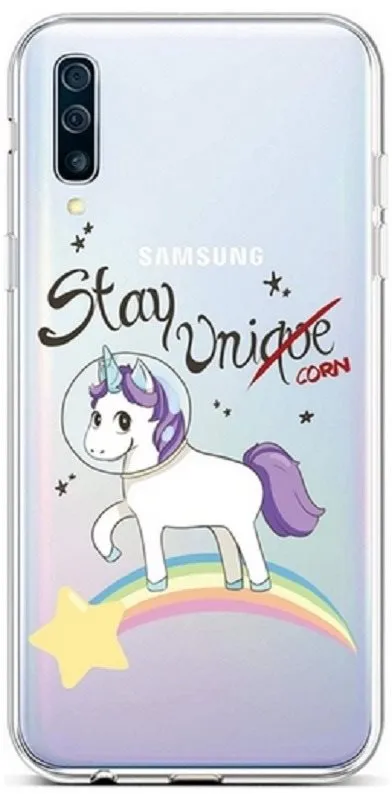 Kryt na mobil TopQ Samsung A50 silikón Stay Unicorn 41792