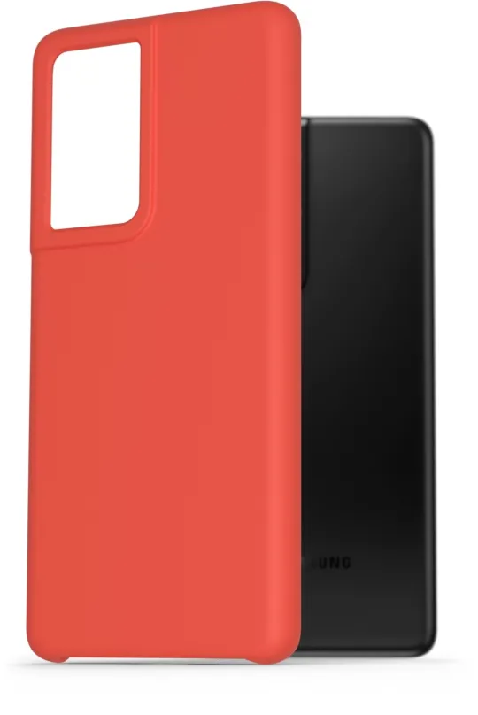 Kryt na mobil AlzaGuard Premium Liquid Silicone Case pre Samsung Galaxy S21 Ultra 5G červené
