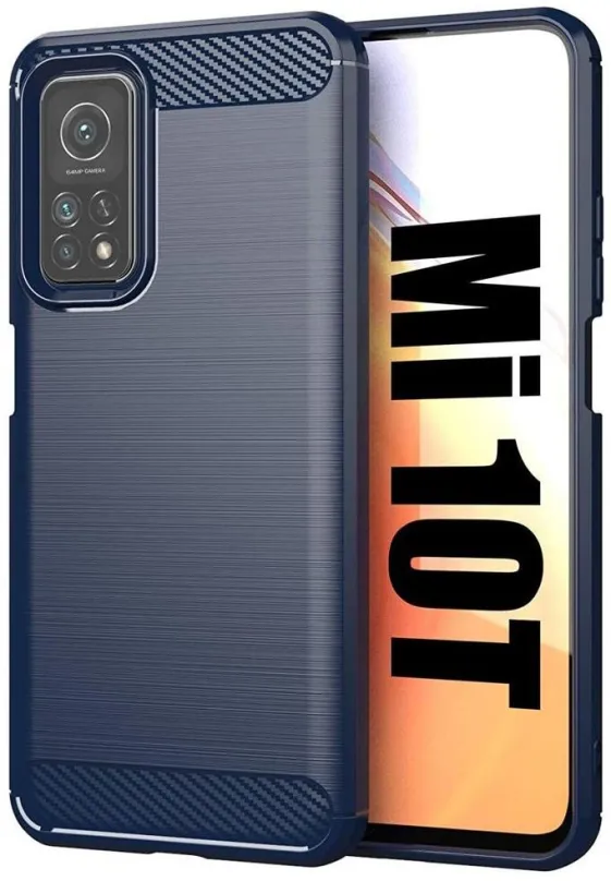 Kryt na mobil Carbon Case Flexible silikónový kryt na Xiaomi Mi 10T Lite, modrý
