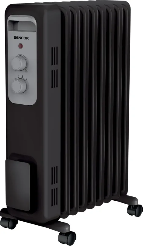 Elektrický radiátor SENCOR SOH 3311BK, do bytu a do domu, vykurovací výkon 2300 W, 3 nasta