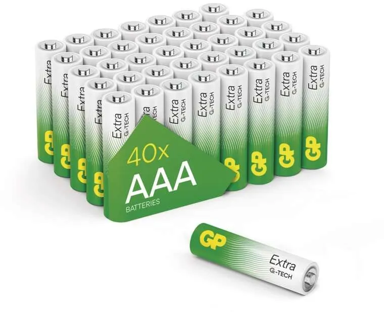 Jednorazová batéria GP Alkalická batéria GP Extra AAA (LR03), 40 ks