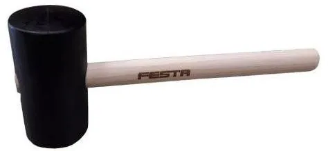 Kladivo Holka gumová, 1 kg / 80 mm, drevená násada, FESTA