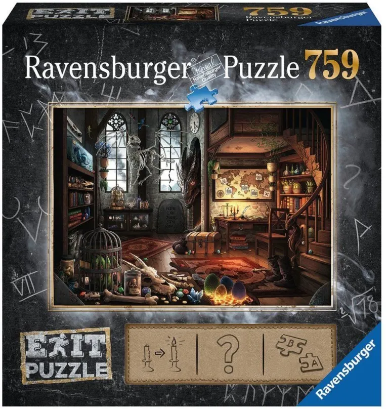 Puzzle Ravensburger 199549 Exit Puzzle: Dračí laboratórium