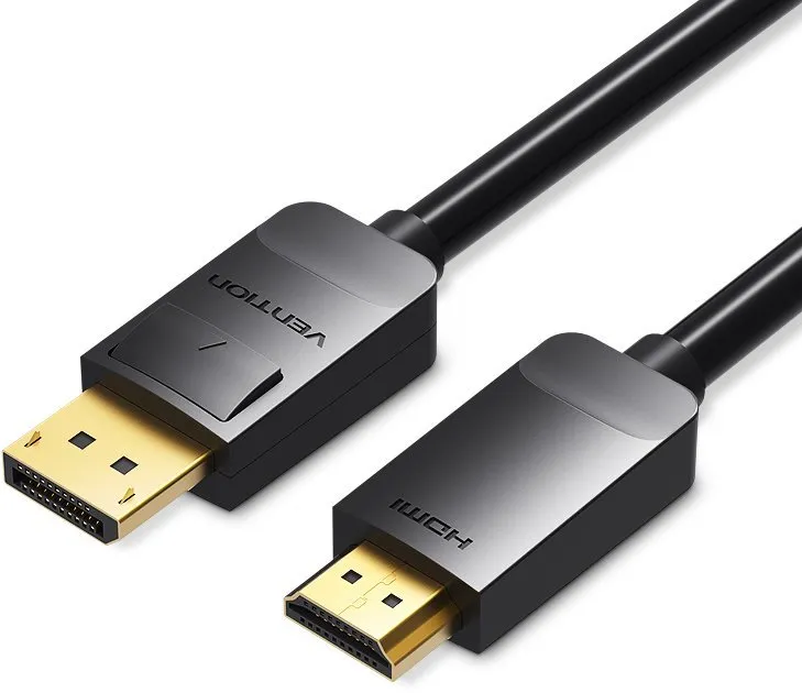 Video kábel Vention DisplayPort (DP) to HDMI Cable, čierny
