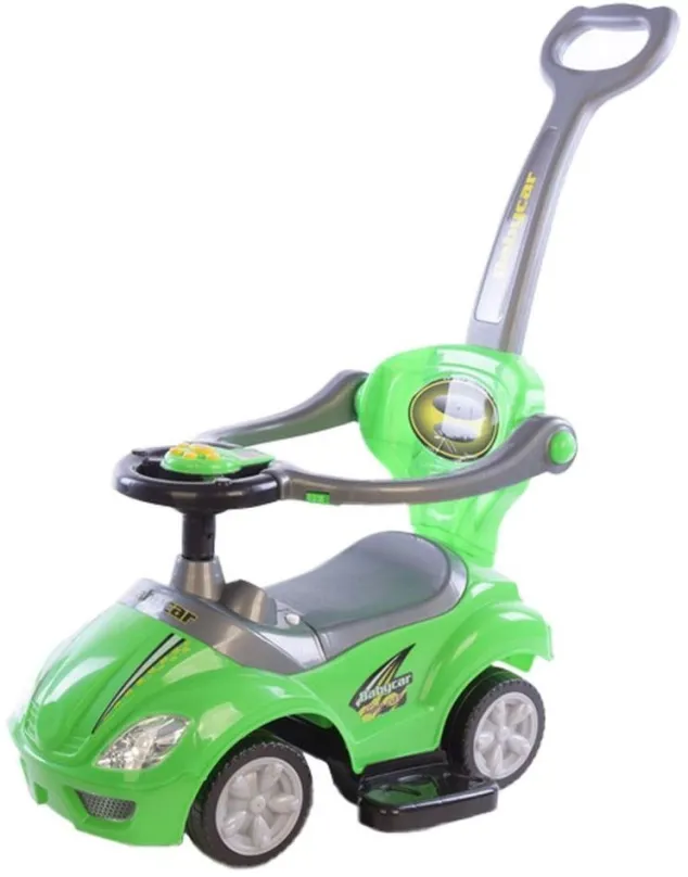 Odrážadlo Detské odrážadlo s vodiacou tyčou 3v1 Mega Car zelené