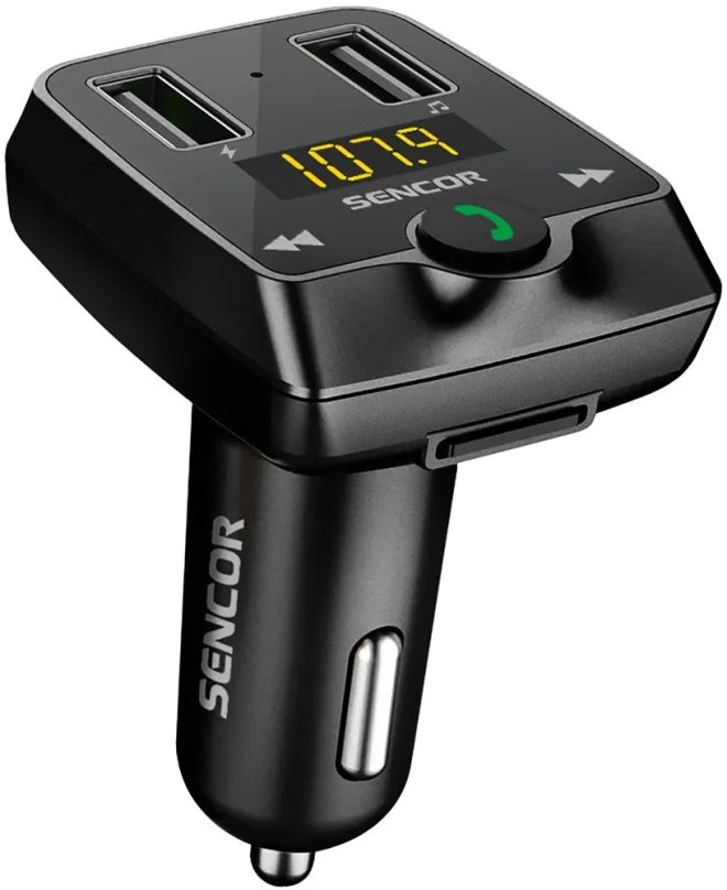 FM Transmitter Sencor SWM 3535 BT, do auta s USB, Bluetooth a čítačkou pamäťových kariet,