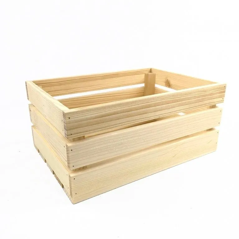 Úložný box AMADEA Drevená debnička z masívneho dreva, 34x24x15 cm