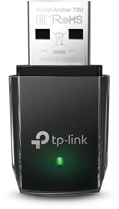 WiFi USB adaptér TP-Link Archer T3U, WiFi 5, Wi-Fi štandard 802.11ac, 802.11n, 802.11g, 80