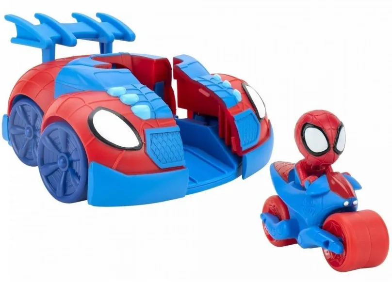 Auto Spiderman 2v1 vozidlo, 16 cm, vhodné pre deti od 3 rokov, dĺžka autíčka je 12 cm