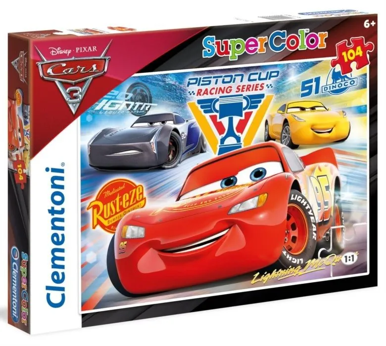 Puzzle Clementoni Puzzle Autá 3: Piston Cup 104 dielikov