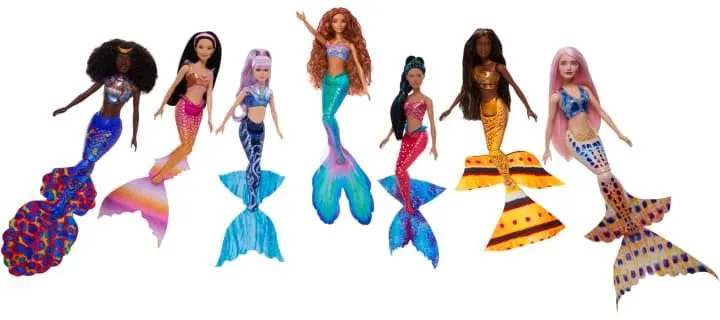 Bábika The Little Mermaid sada 7Ks bábik sestričiek