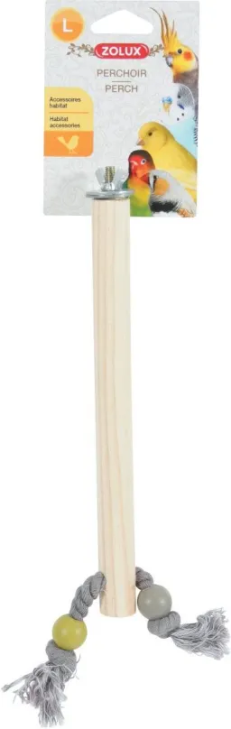 Bidielko pre vtáky Zolux Bidlo pre vtáky drevené s lanom L 23,5 cm