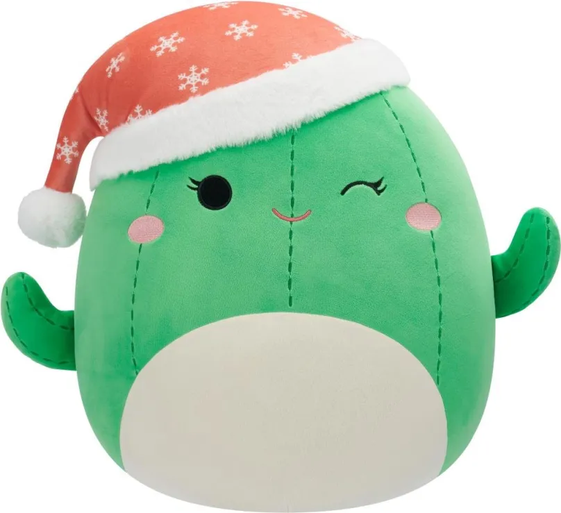 Plyšák Squishmallows Kaktus s vianočnou čapkou Maritza