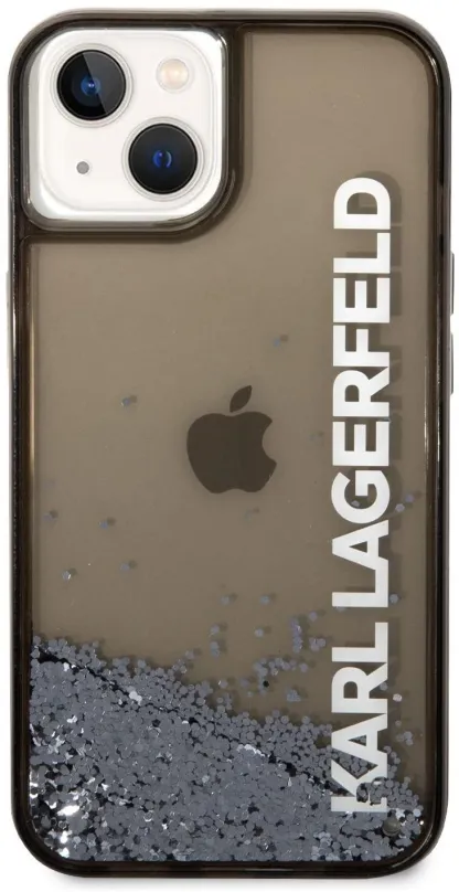 Kryt pre mobil Karl Lagerfeld Translucent Liquid Glitter Zadný Kryt pre iPhone 14 Plus Black