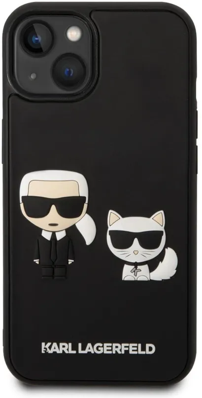 Kryt pre mobil Karl Lagerfeld and Choupette 3D Kryt pre iPhone 14 Plus Black